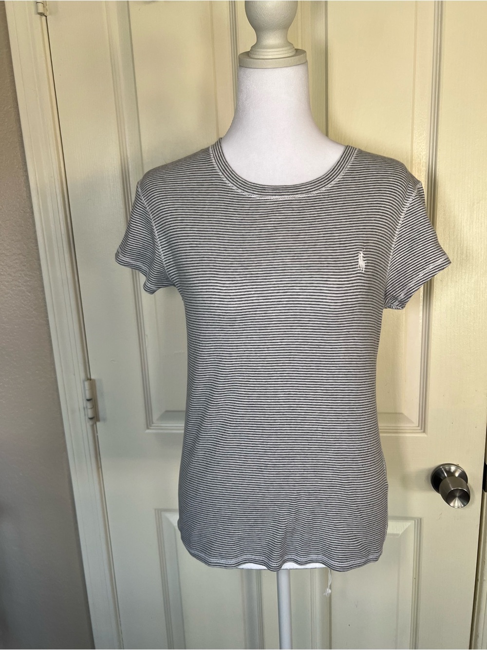 Polo Ralph Lauren Striped Cotton Pony Tee Large